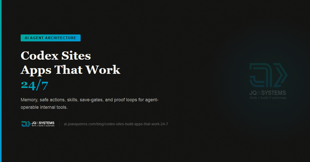 Codex Sites: Build Apps That Work for You 24/7 | JQ AI SYSTEMS Library