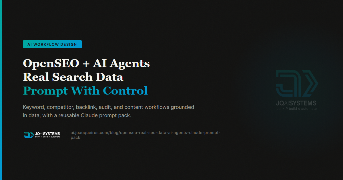 OpenSEO: Real SEO Data for AI Agents + Claude Prompt Pack