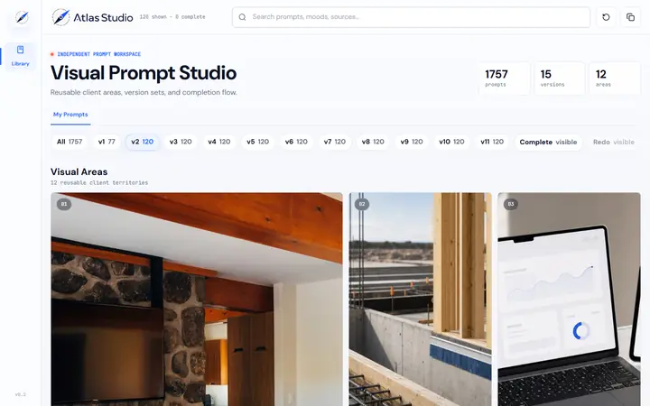 Atlas Studio visual prompt library.